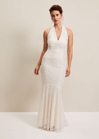 Phase Eight Guinevere Embellished Bridal Dress White Canada | GPNQYR-947